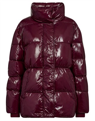Glossy CC Puffer Jacke - Plum